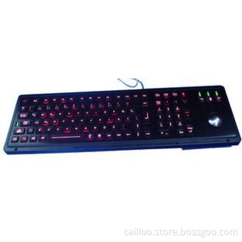 106 Keys Backlight Black Metal Keyboards Military With Trac